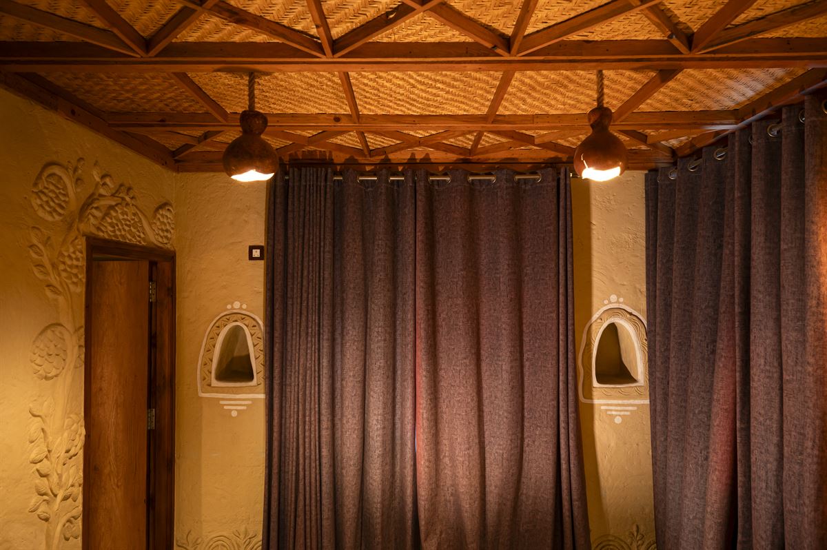 Handcrafted wooden furniture detail